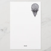 Alien Face , Afrikaanse schedelherstructie L Briefpapier (Achterkant)