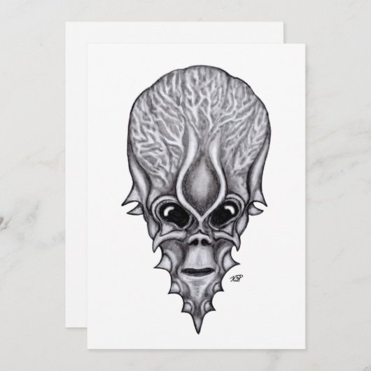 Alien Face , Afrikaanse schedelwederopbouw (Voorkant / Achterkant)