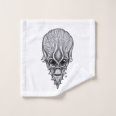 Alien Face , Afrikaanse schedelwederopbouw Bad Handdoek (Wasdoekje)