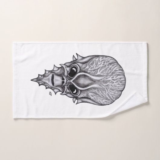 Alien Face , Afrikaanse schedelwederopbouw Bad Handdoek (Handdoek)