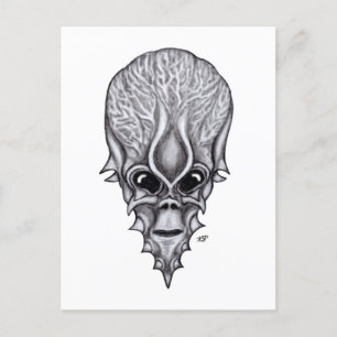Alien Face , Afrikaanse schedelwederopbouw Briefkaart