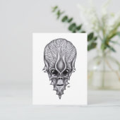 Alien Face , Afrikaanse schedelwederopbouw Briefkaart (Staand voorkant)