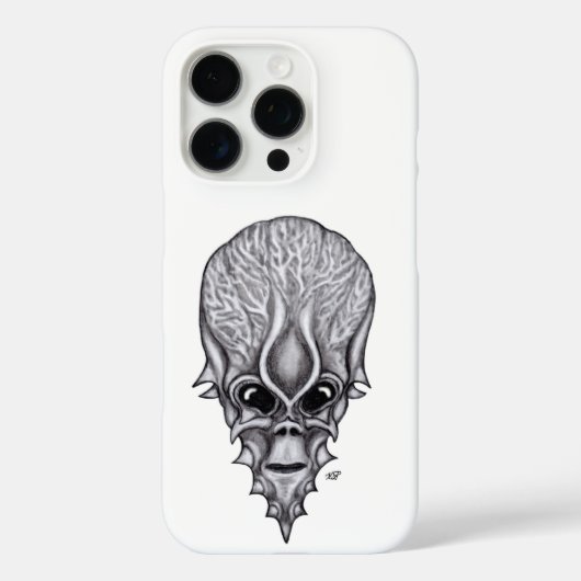 Alien Face , Afrikaanse schedelwederopbouw Case-Mate iPhone Case (Achterkant)