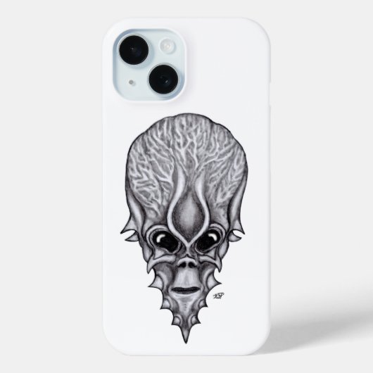 Alien Face , Afrikaanse schedelwederopbouw Case-Mate iPhone Case (Achterkant)