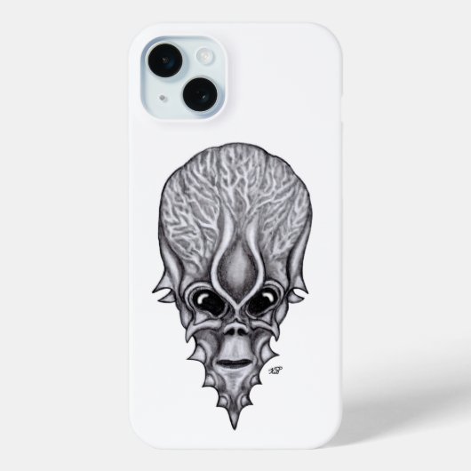 Alien Face , Afrikaanse schedelwederopbouw Case-Mate iPhone Case (Achterkant)