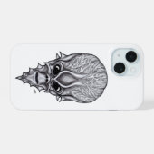 Alien Face , Afrikaanse schedelwederopbouw iPhone 15 Case (Achterkant horizontaal)