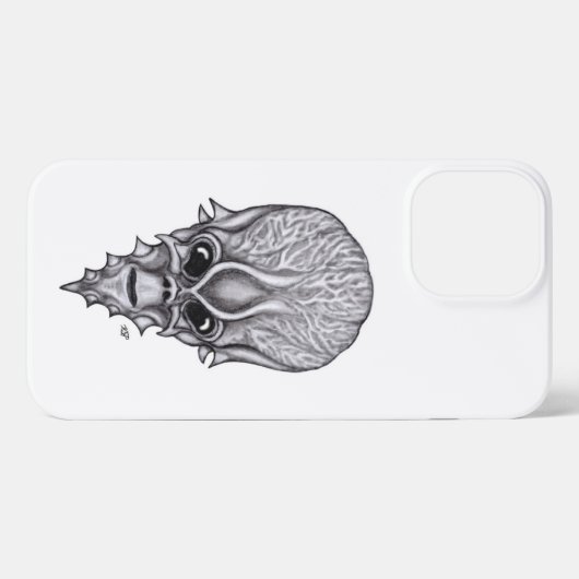 Alien Face , Afrikaanse schedelwederopbouw iPhone Hoesje (Achterkant horizontaal)