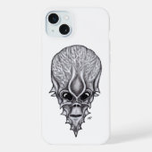 Alien Face , Afrikaanse schedelwederopbouw iPhone Hoesje (Achterkant)