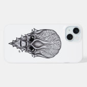 Alien Face , Afrikaanse schedelwederopbouw iPhone Hoesje (Achterkant horizontaal)