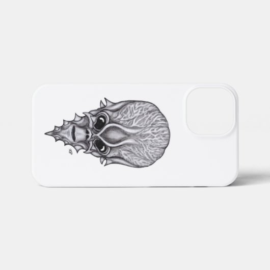 Alien Face , Afrikaanse schedelwederopbouw iPhone Hoesje (Achterkant horizontaal)