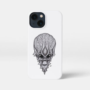 Alien Face , Afrikaanse schedelwederopbouw iPhone 13 Mini Hoesje