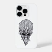 Alien Face , Afrikaanse schedelwederopbouw iPhone Hoesje (Achterkant)