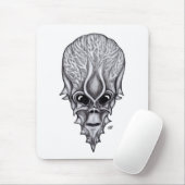 Alien Face , Afrikaanse schedelwederopbouw Muismat (Met muis)