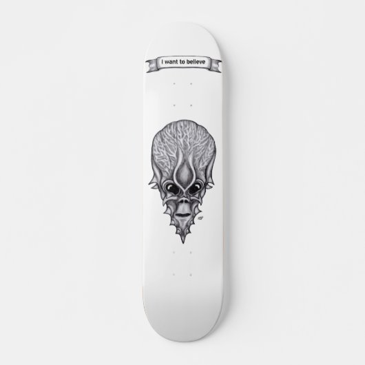 Alien Face , Afrikaanse schedelwederopbouw Persoonlijk Skateboard (Voorkant)