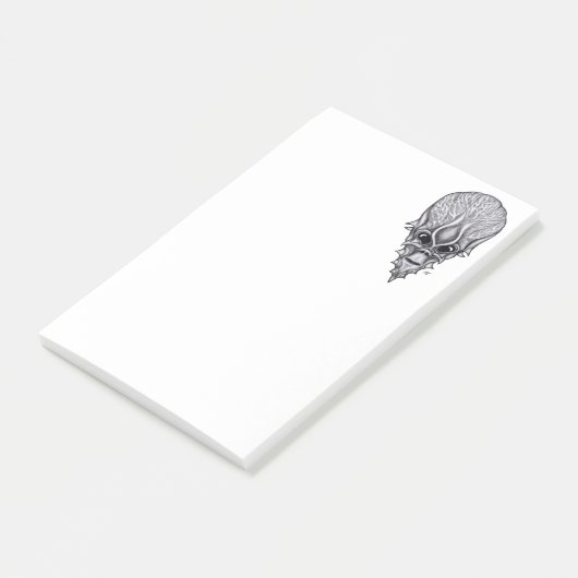 Alien Face , Afrikaanse schedelwederopbouw Post-it® Notes (Schuin)