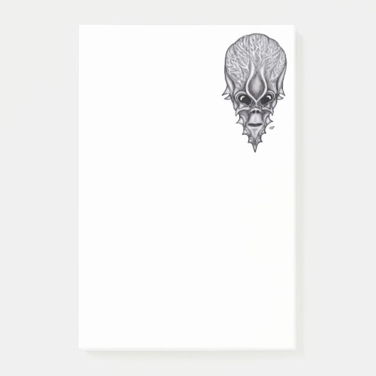 Alien Face , Afrikaanse schedelwederopbouw Post-it® Notes (Voorkant)