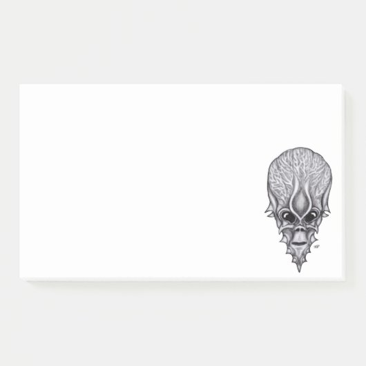 Alien Face , Afrikaanse schedelwederopbouw Post-it® Notes (Voorkant)