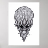 Alien Face , Afrikaanse schedelwederopbouw Poster (Voorkant)