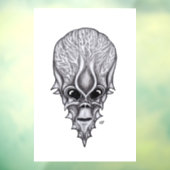 Alien Face , Afrikaanse schedelwederopbouw Raamsticker (Vel 3)