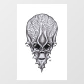Alien Face , Afrikaanse schedelwederopbouw Raamsticker (Vel)