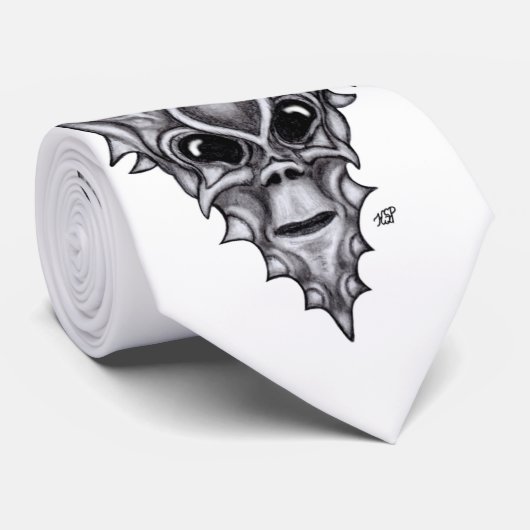 Alien Face , Afrikaanse schedelwederopbouw Stropdas (Opgerold)