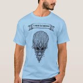 Alien Face , Afrikaanse schedelwederopbouw T-shirt (Voorkant)