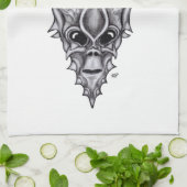 Alien Face , Afrikaanse schedelwederopbouw Theedoek (Gevouwen)
