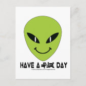 Alien Face Briefkaart (Voorkant)