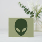 Alien Face Briefkaart (Staand voorkant)