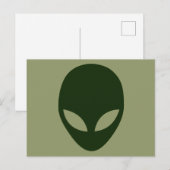 Alien Face Briefkaart (Voorkant / Achterkant)