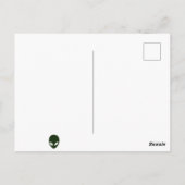Alien Face Briefkaart (Achterkant)