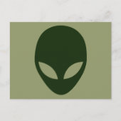 Alien Face Briefkaart (Voorkant)