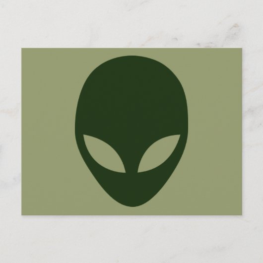 Alien Face Briefkaart (Voorkant)