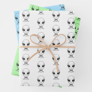 Alien Face Inpakpapier Vel