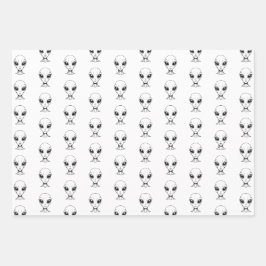 Alien Face Inpakpapier Vel