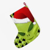 Alien Face-kerststuring Grote Kerstsok (Achterkant (Hangend))