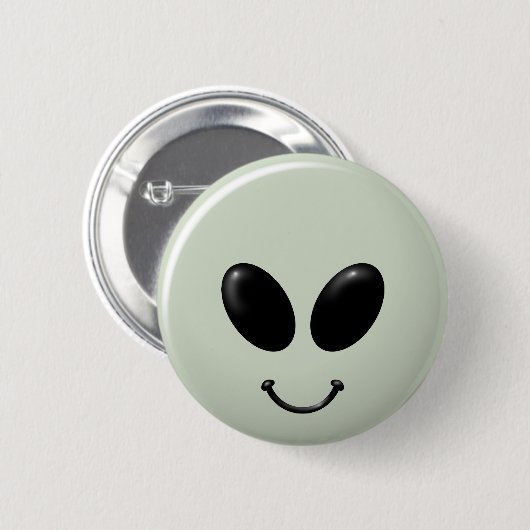 Alien Face.png Ronde Button 5,7 Cm (Voorkant /achterkant)