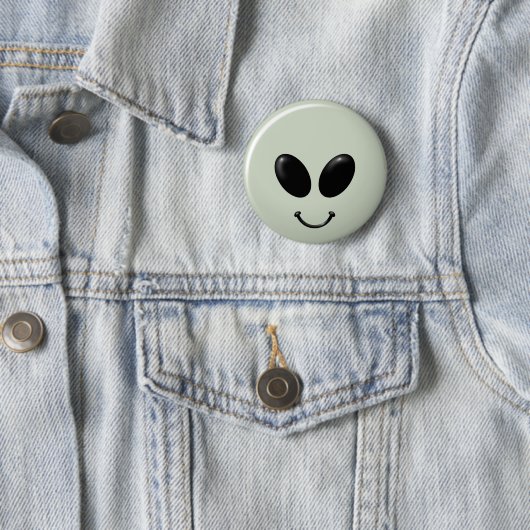 Alien Face.png Ronde Button 5,7 Cm (In situ)