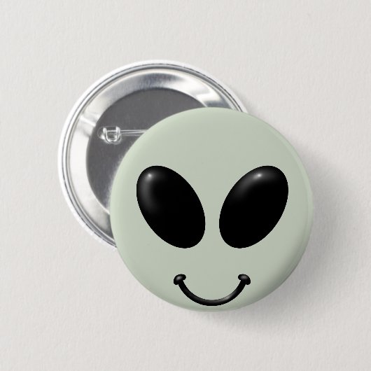 Alien Face Ronde Button 5,7 Cm (Voorkant /achterkant)