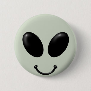 Alien Face Ronde Button 5,7 Cm