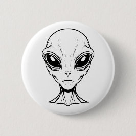 Alien Face Ronde Button 5,7 Cm