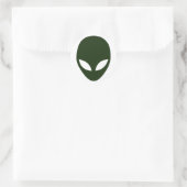 Alien Face Ronde Sticker (Tas)