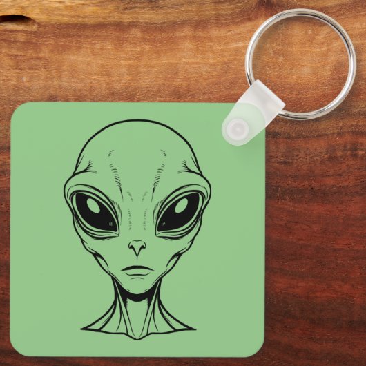 Alien Face Sleutelhanger (Achterkant)