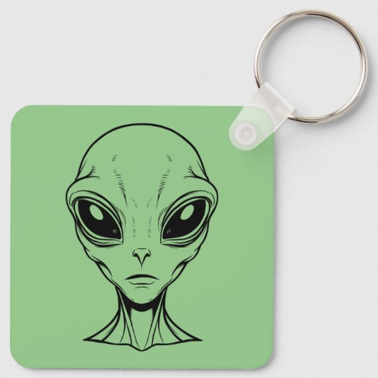 Alien Face Sleutelhanger (Achterkant)