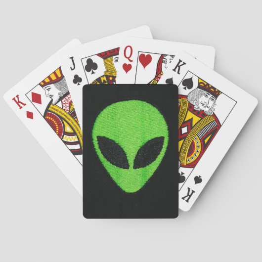 Alien Face-speelkaarten. Speelkaarten (Achterkant)