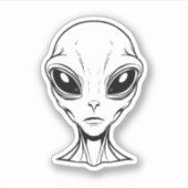Alien Face Sticker (Voorkant)
