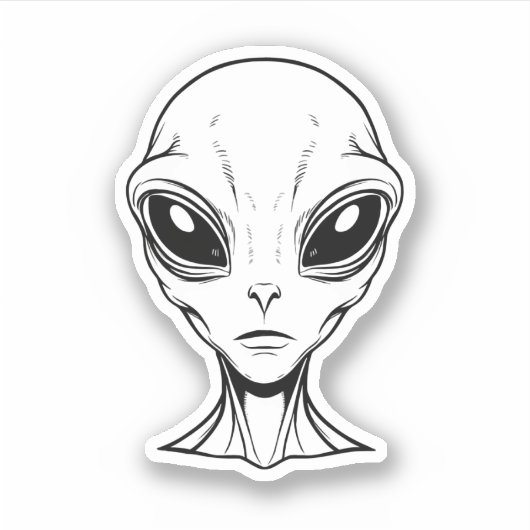 Alien Face Sticker (Voorkant)