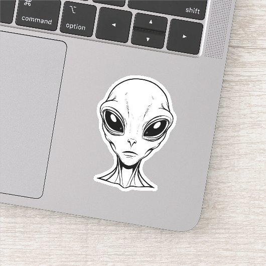 Alien Face Sticker (Detail)