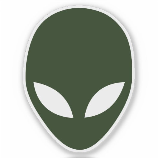 Alien Face Sticker (Voorkant)