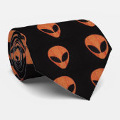 ALIEN FACE STROPDAS - ORANJE (Opgerold)